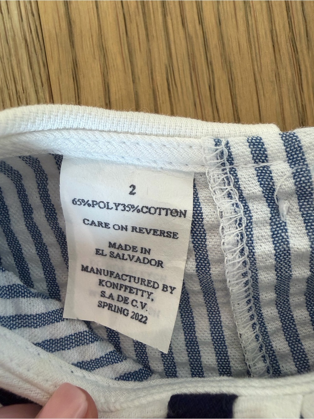 ⚓ Simi Sailor Seersucker Dress Blue/White Girls Size 2 EUC - Picture 4 of 7